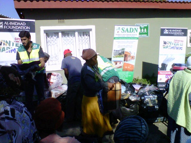 Blankets distributed as part of the 2015 Operation Winter Warmth campaign to needy community members in Wyebank, Durban